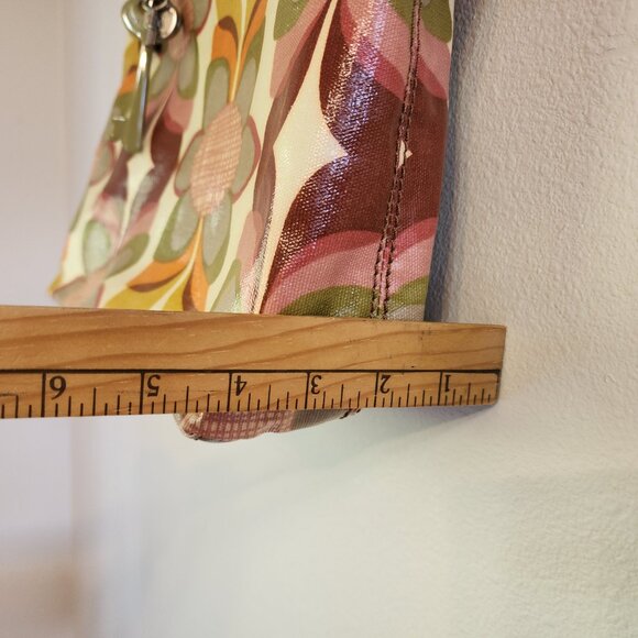 FOSSIL Floral Print Coated Canvas/Leather Tote Bag Key-Per Purse VGPC - Picture 16 of 16